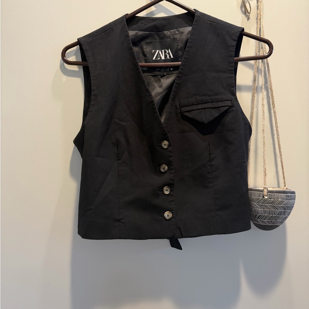 Zara Elegant Black Vest